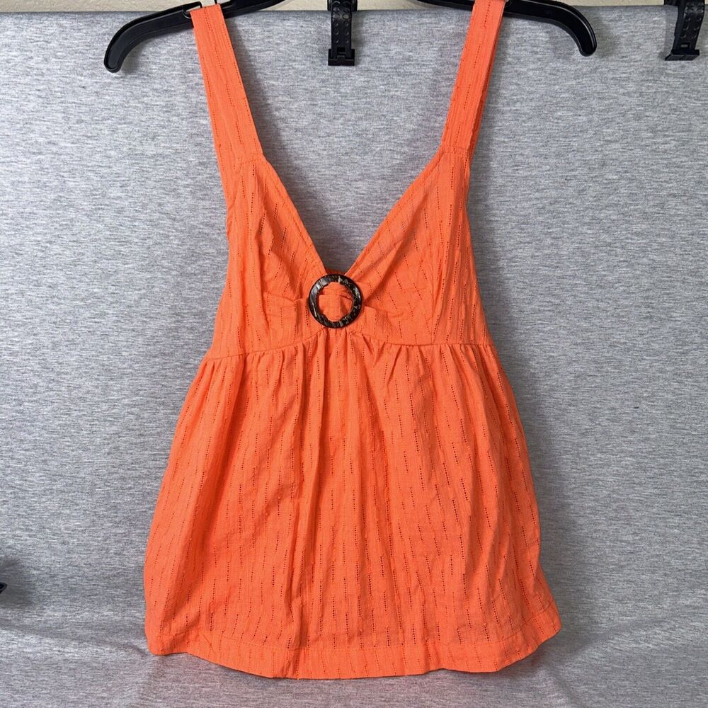 Womens Size M Coco + Jaimeson Shirt Orange Shirt, Cute & Comfy!